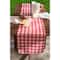 Red Check Outdoor Table Runner With Zipper 14" x 72"